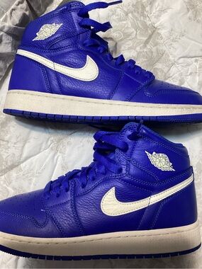 Nike Air Jordan Royal Blue Sneakers with White Logo